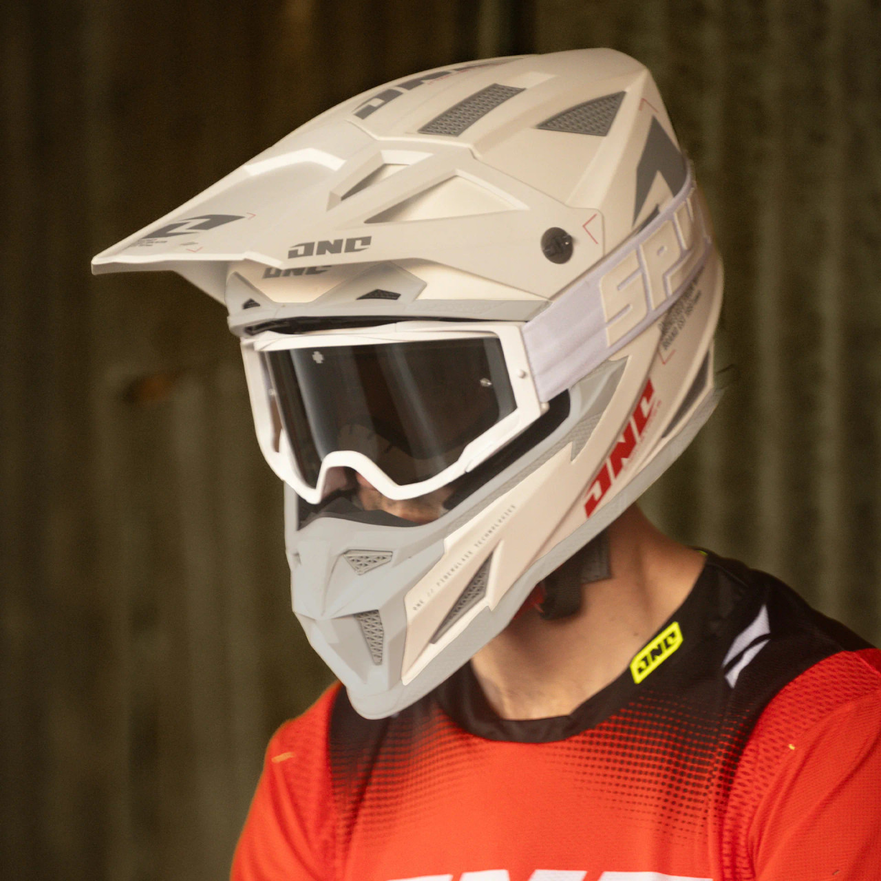 One Industries X-297 Focus Helmet - White/Grey