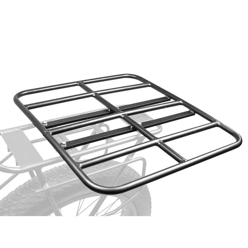 Upgrade your Rambo Bike’s hauling capabilities with the RAMBO Rack Platform. Designed for convenient gear transport, this durable platform lets you securely fasten your cargo with straps.
