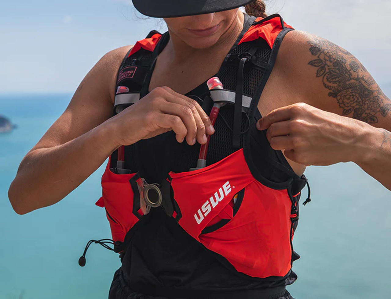 USWE Pace 2L Trail Running Vest - Red - Large