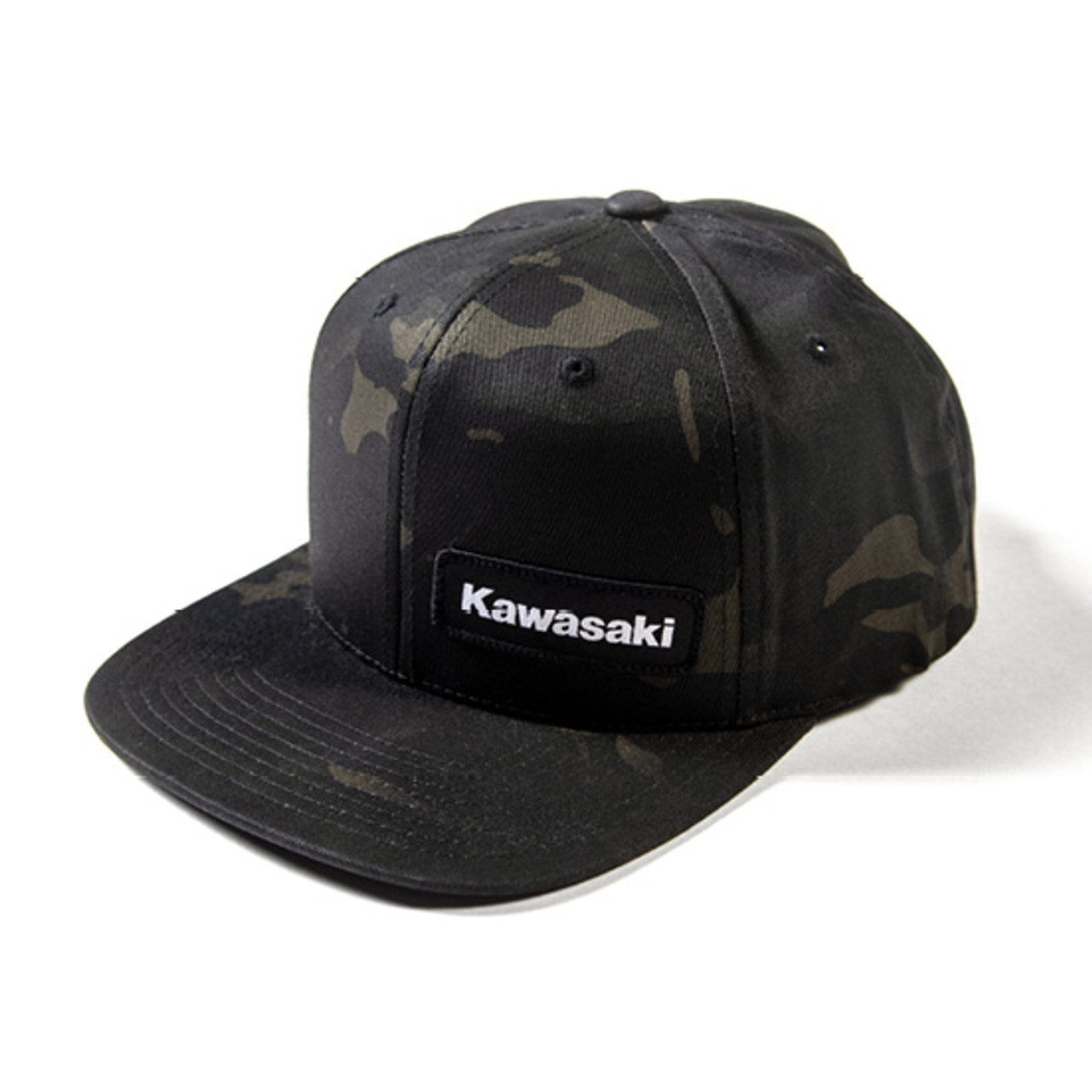 Factory Effex KAWASAKI TEAM GREEN Camo Snapback Hat - Black