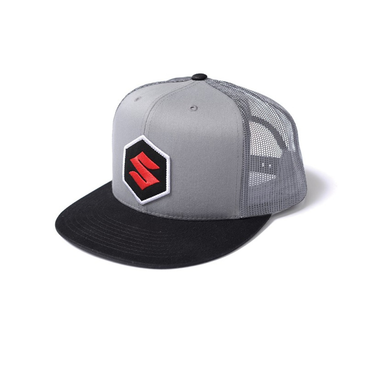 Factory Effex SUZUKI MARK Snapback Hat - Grey-Black
