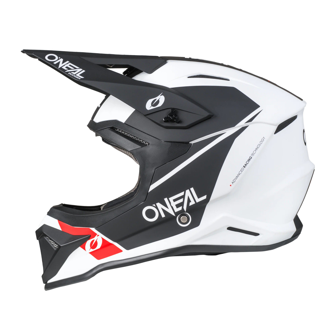 O'NEAL 4 SRS Race Helmet - White/Black