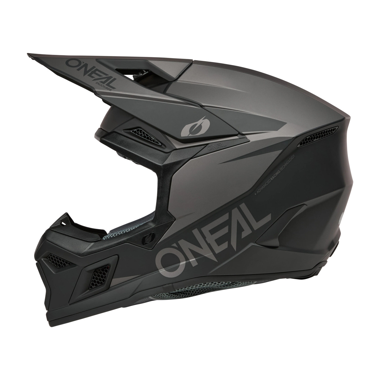 O'NEAL 3 SRS Solid Helmet - Black/Grey