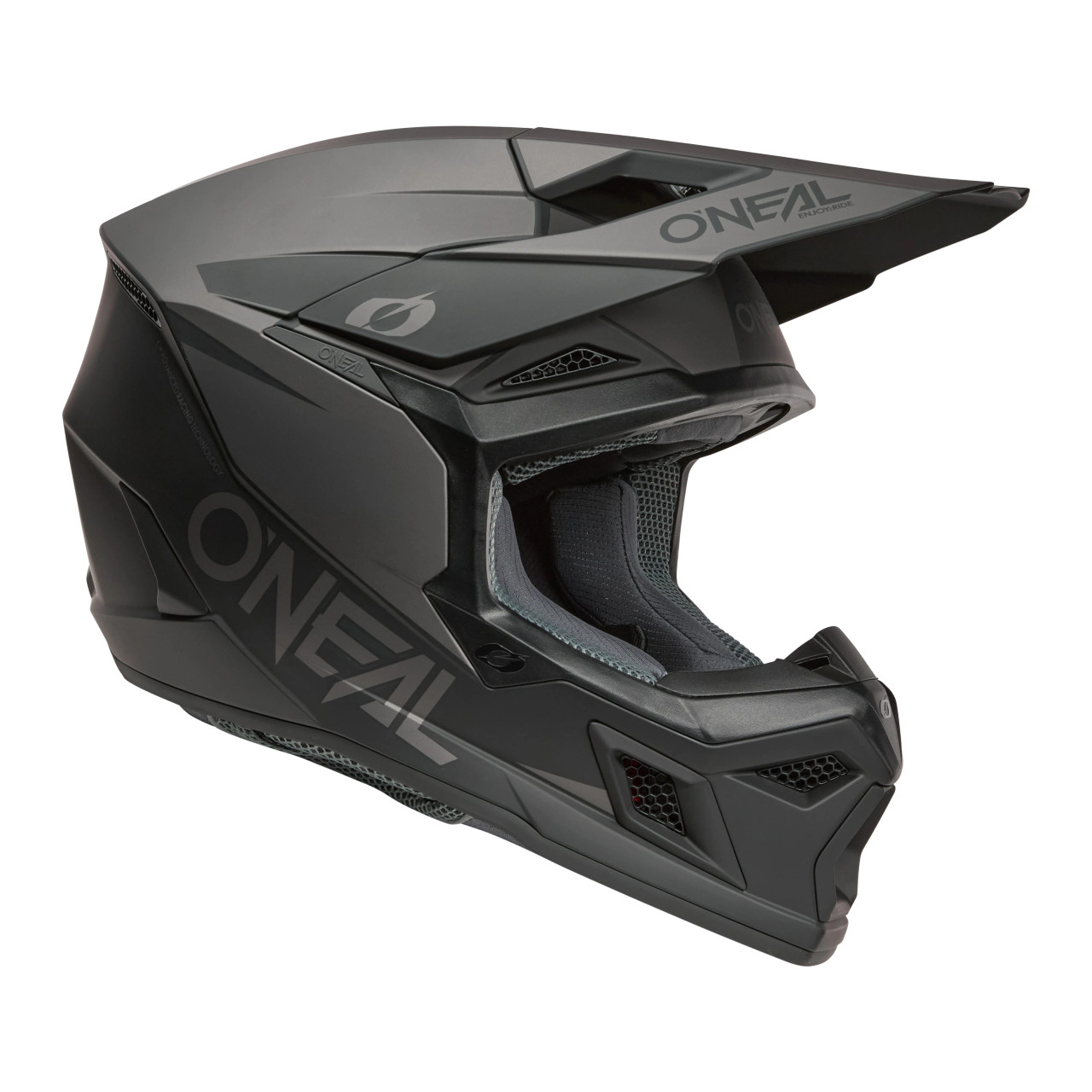 O'NEAL 3 SRS Solid Helmet - Black/Grey