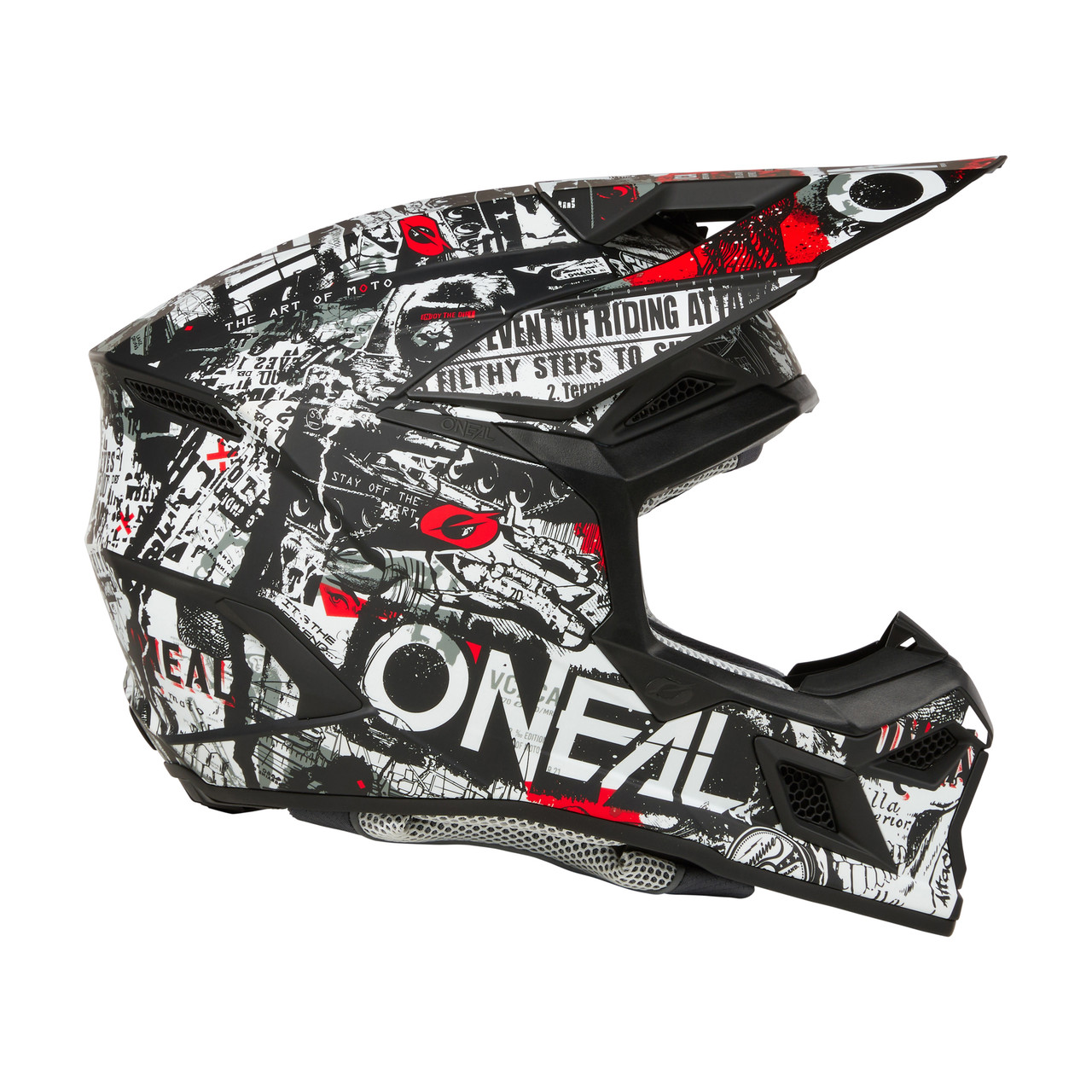 O'NEAL 3 SRS Attack Helmet - Black/White