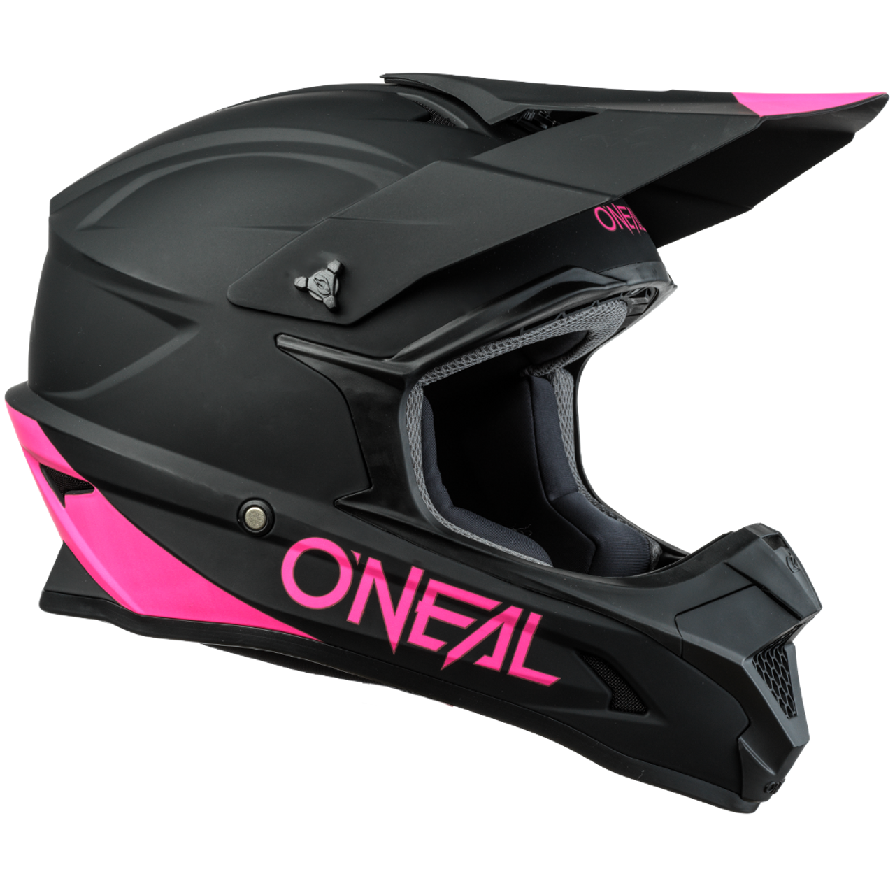 O'NEAL 1 SRS Solid Helmet - Black/Pink