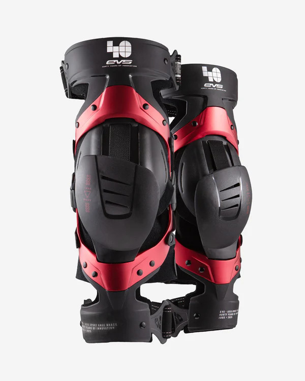 EVS Axis Sport Knee Brace 40th Anniversary Limited Edition Red Pair - Small
