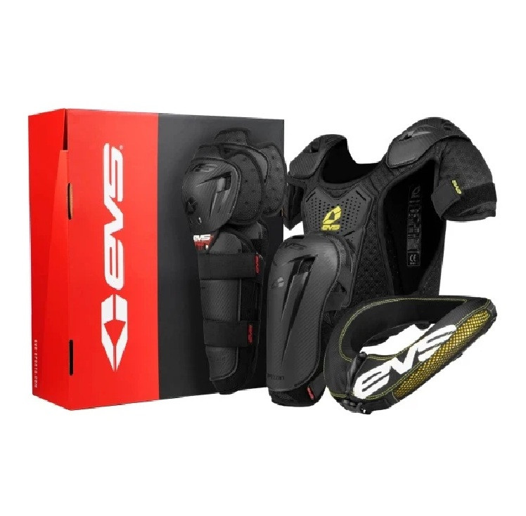 EVS Slam Combo(Option Knee/ Option Elbow/ R2 Collar/Bantam Deflector) Black - Youth - SLM20-BK-Y