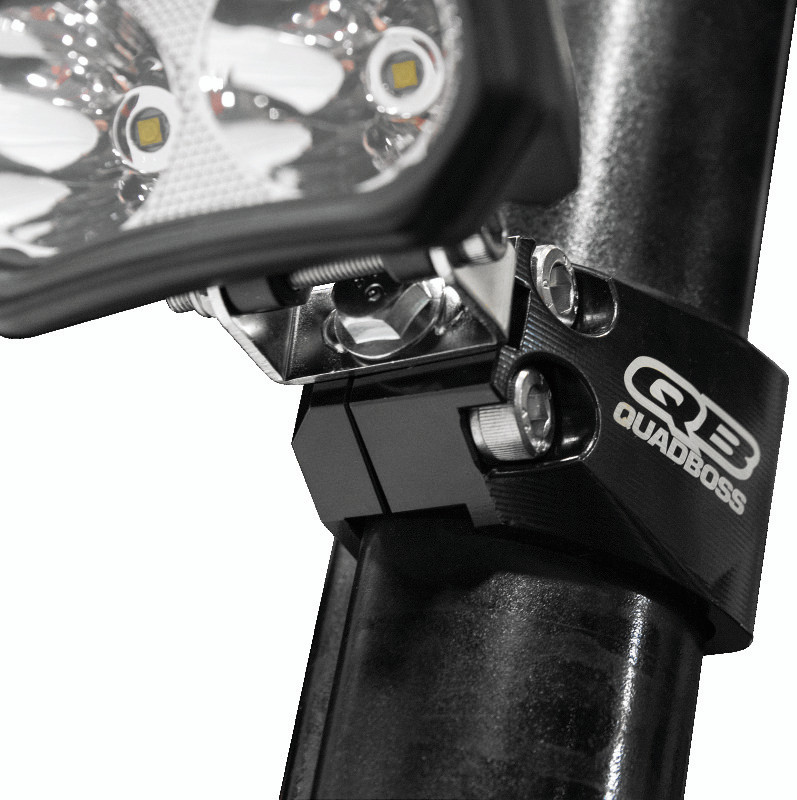 QuadBoss Pro-Fit Clamp Mounting tab rotates 360° for versatile mounting position. Precision-milled CNC-billet aluminum construction for extreme durability.