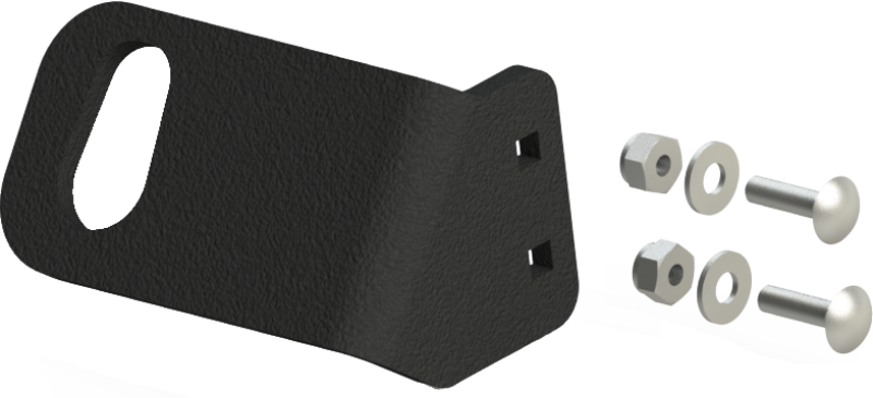 KFI TigerTail Hook Bracket Kit. Shot blasted and powder coated black for durability and longevity.