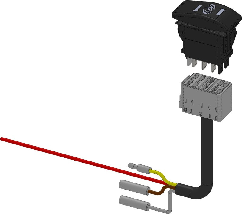 KFI Actuator Backlit Dash Rocker Switch a Straight Blade Would Require a Single ACT-BLDRS-K and The Pro-V Plow System Would Require Two