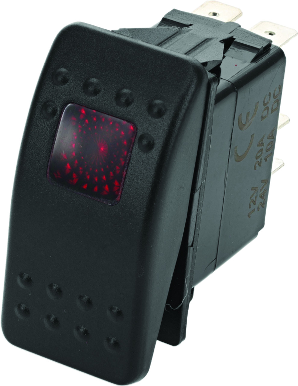 DragonFire Racing Helmet Air Lighted Switch - Red