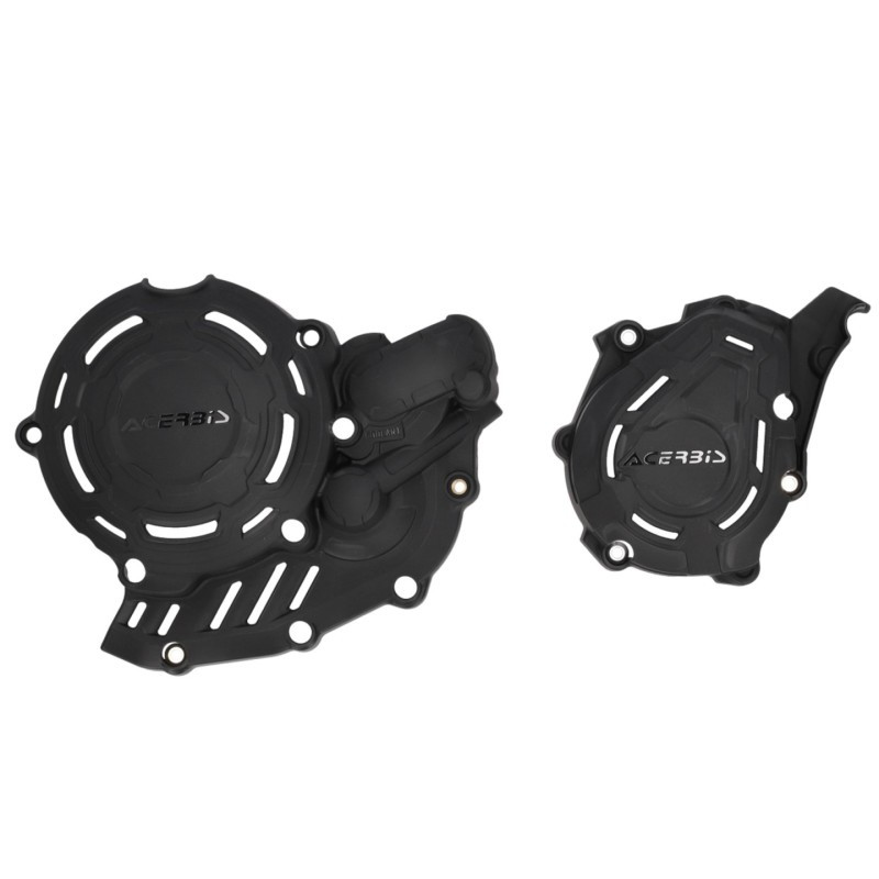 The Acerbis X-Power Kit motor crankcase and ignition/clutch covers protects wear from boots, impacts, dirt, mud, and other debris.