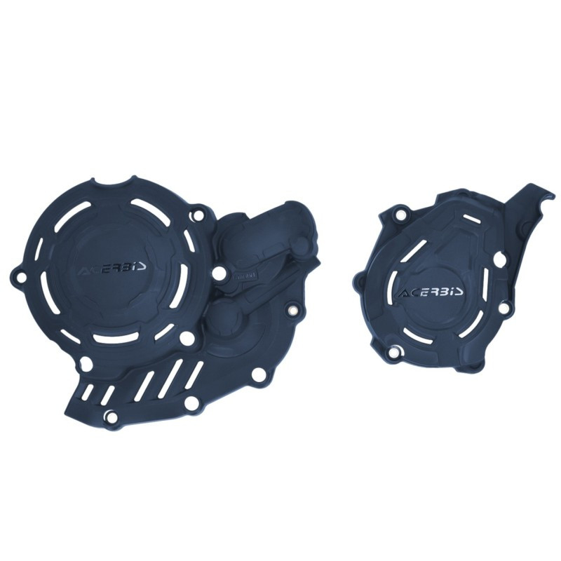 The Acerbis X-Power Kit motor crankcase and ignition/clutch covers protects wear from boots, impacts, dirt, mud, and other debris.