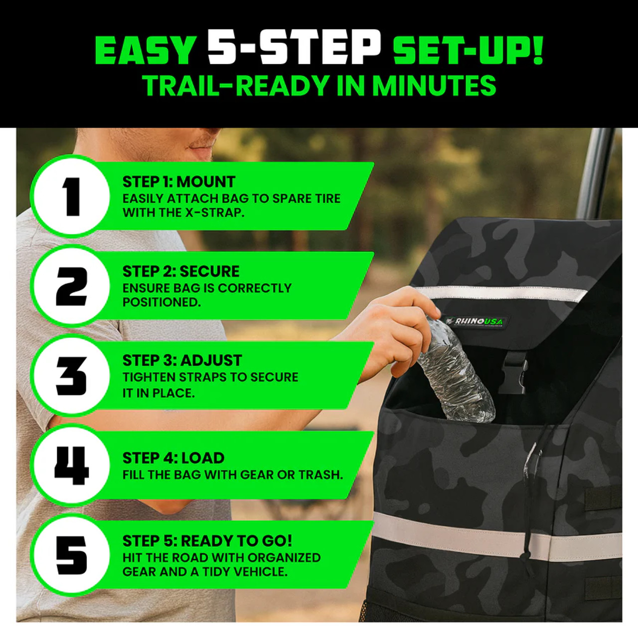 Rhino USA Spare Tire Trash Bag - Camo