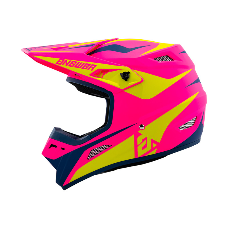 Answer 26 AR1 Mototown Helmet Matte Pink/Hyper Acid/Grey/Black - XS - 475278 User 1