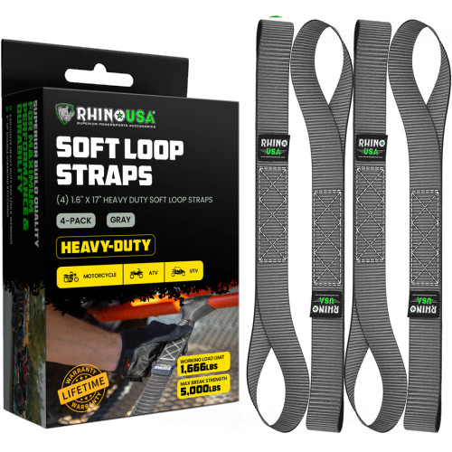 Introducing the Rhino USA Soft Loop Tie-Down Straps, the ultimate solution for secure and hassle-free transportation of your prized ride. Designed with precision and built for rugged durability, our straps offer unrivaled strength and reliability.
