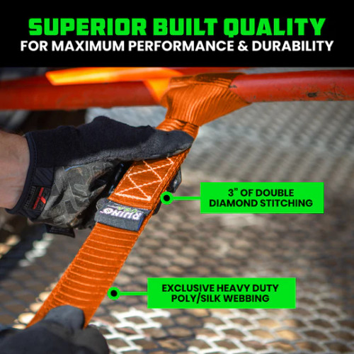 Introducing the Rhino USA Soft Loop Tie-Down Straps, the ultimate solution for secure and hassle-free transportation of your prized ride. Designed with precision and built for rugged durability, our straps offer unrivaled strength and reliability.