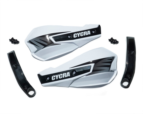 Cycra Vortex Replacement Hand Shields w/Abrasion Guards - White - 1CYC-1029-42 User 1