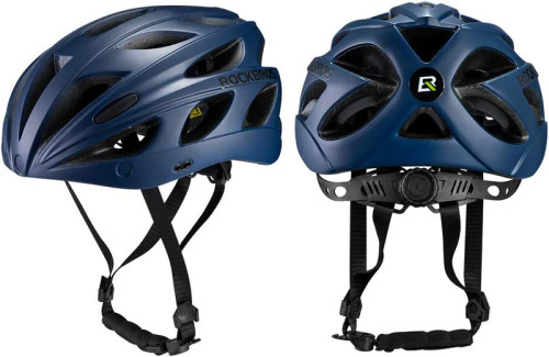 ROCKBROS Lightweight Cycling Helmet with Removable Goggles Sun Visor - Blue