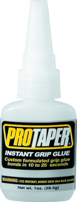 The 1 oz. bottle of Grip Glue will bond up to 12 sets of grips.