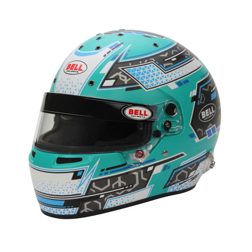 Bell Helmet Rs7 Stamina Anthracite/Aquamarine (Hans) 57(7 1/8) Fia8859-2024/Sa2025 - 1310B84 Photo - Primary