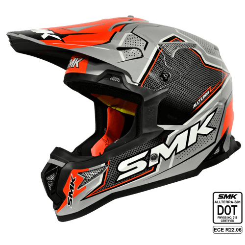 SMK Allterra S01 Maverix Helmet - GL627 (Orange/Gray)