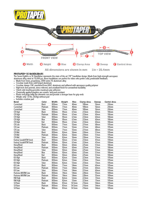 ProTaper SE KTM 50 Handlebar - Black
