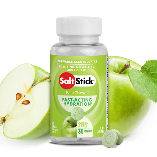 SaltStick FastChews Green Apple - 60 ct Bottle