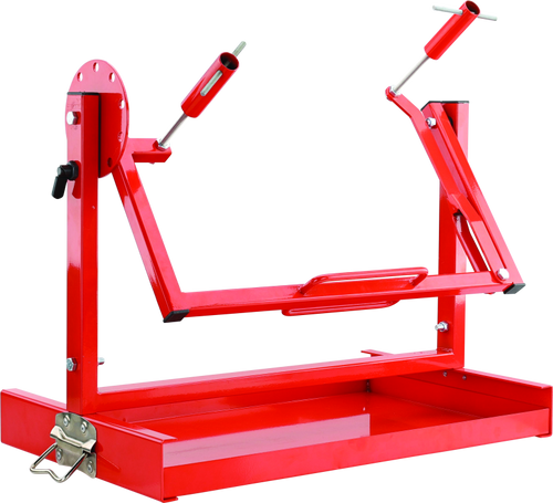 BikeMaster Swivel MX Engine Stand Allows you to work on an engine from any angle