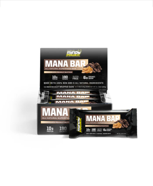 Ryno Power Mana Protein Bar Caddy Chocolate Peanut Butter - 12 Bars