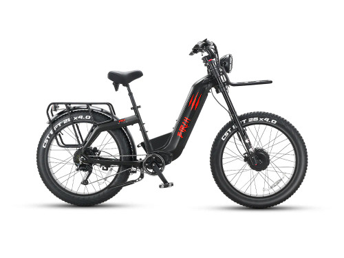 Birch Grolar AWD Hunting Electric Fat Tire Bike - Midnight Black