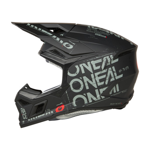O'NEAL 3 SRS Static Helmet - Black/Grey