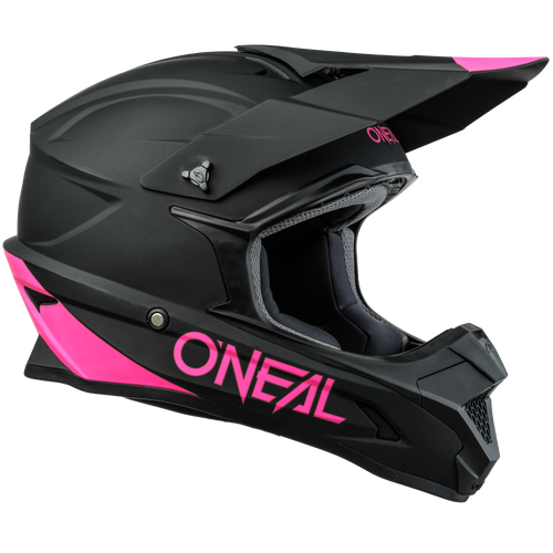 O'NEAL 1 SRS Solid Helmet - Black/Pink
