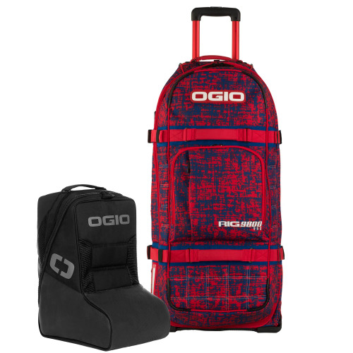 OGIO Rig 9800 Pro CHAOS RED/ BLUE Bag with MX Boot Bag (FREE SHIPPING)