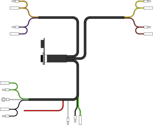 KFI Hand Remote Harness Replacement an Outlet Designed for Use with ACT-VHR for the Pro-V Plow and 106950 For a Straight Blade