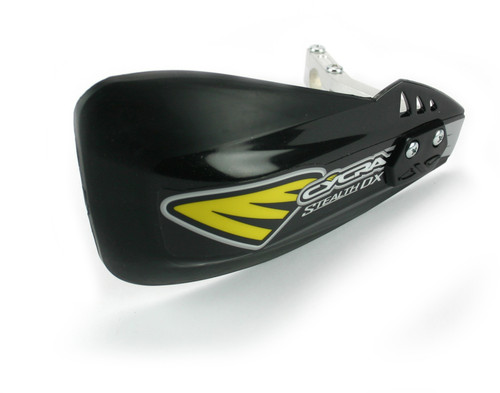 Cycra Stealth DX Handshields offer lots of protection with a touch of style. These complete packages include strong, low-profile polypropylene Stealth shields with a molded rubber edge attached to aircraft-quality 6061 T6 aluminum brackets for added strength.

Cycra Stealth DX Handguards offer lots of protection with a touch of style. These complete packages include strong, low-profile polypropylene Stealth shields with a molded rubber edge attached to aircraft-quality 6061 T6 aluminum brackets for added strength.