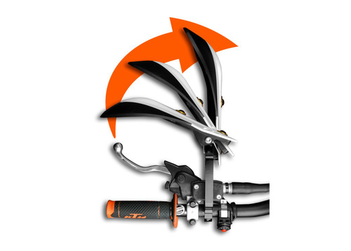 Cycra Rebound Guards are a great alternative to wrap around handshields, whether you're riding on trails or motocross. They are made of billet aluminum mounts, polypropylene shields with a reinforced backbone, and a molded rubber edge. They mount under or over the handlebars for an easy installation and clear hand control area.