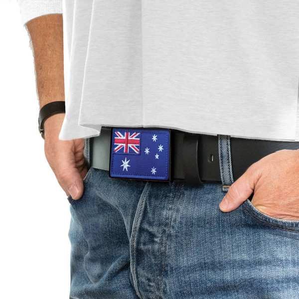Australian Flag Leather Belt