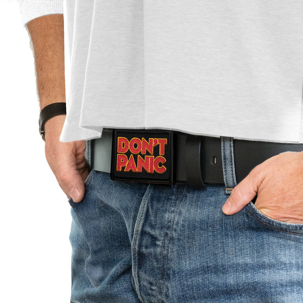 Don't Panic Leather Belt