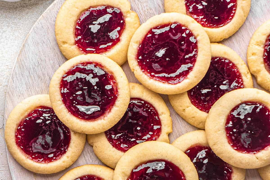 Strawberry Thumbprint Cookies