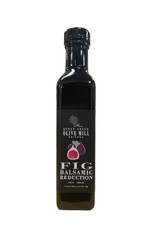 Rectangular glass bottle with a black label portraying a picture of figs with the words "Fig Balsamic Reduction in white.