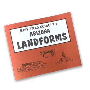 Book cover in red and with with drawing of Arizona landforms
