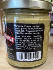 Back of jar with nutrition facts.