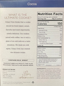 Back of box with nutrition facts and ingredients.