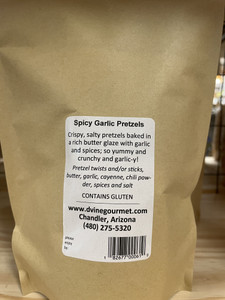 Back of brown paper bag with ingredients.