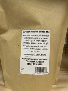 Back of brown paper bag with ingredients.