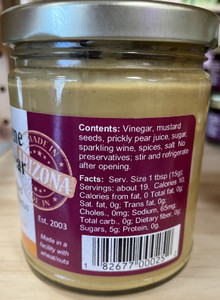Back of jar with nutrition facts.