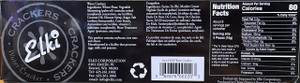 Side of box with nutrition facts and ingredients.