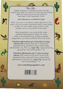 Back of cardboard with directions, notes, ingredients, and nutritional information.
